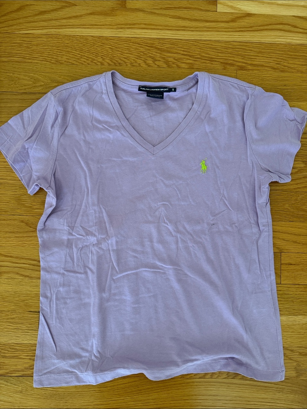 Ralph Lauren Sport Lavender Crewneck Tee with Subtle Stitching